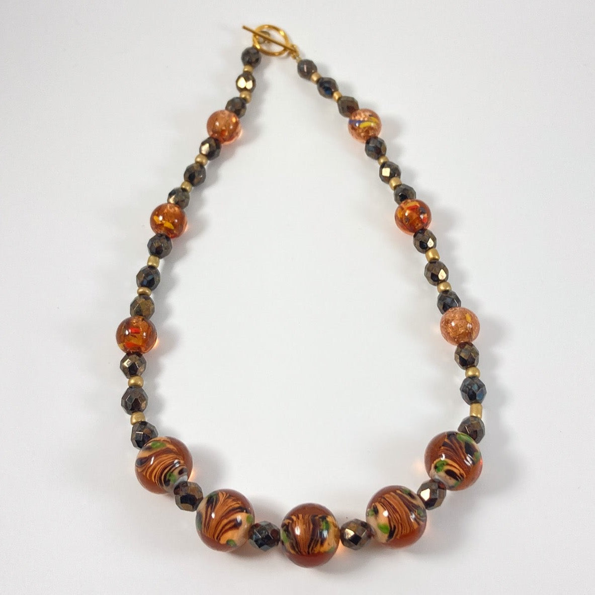 21S - Amberglass Necklace and Earring Set