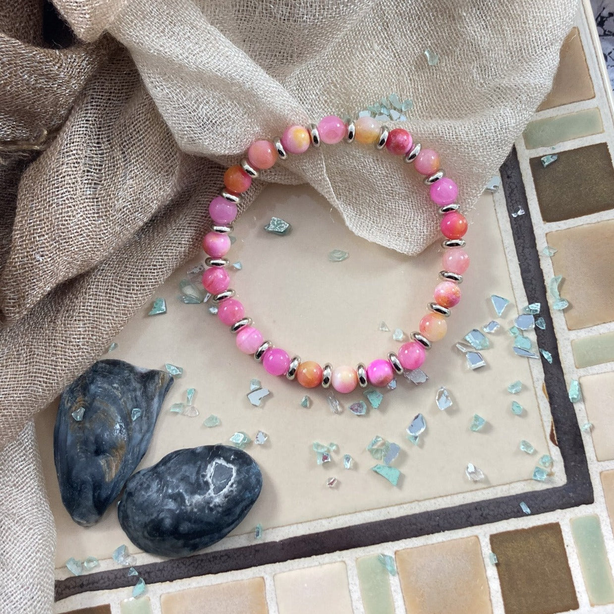 B24-F52  PINK BRACELET