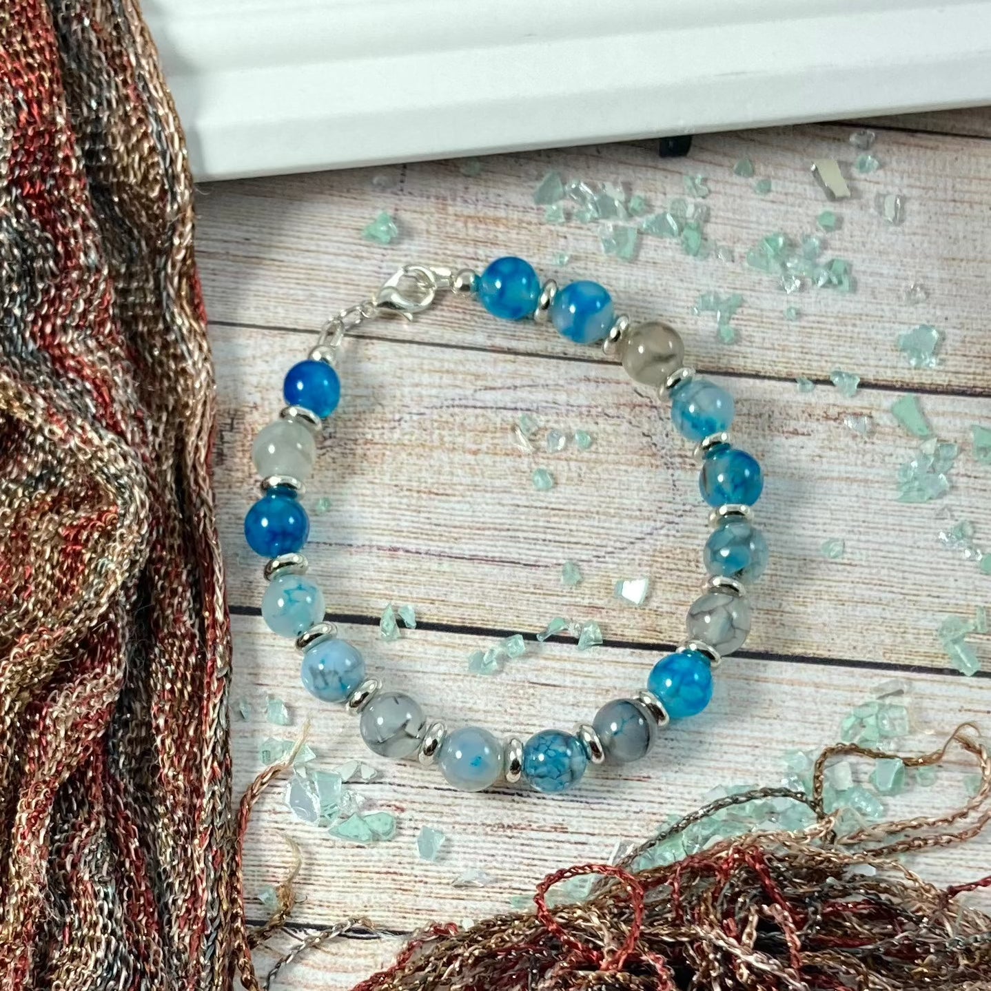 FMAM95 - Blue & Silver Bracelet
