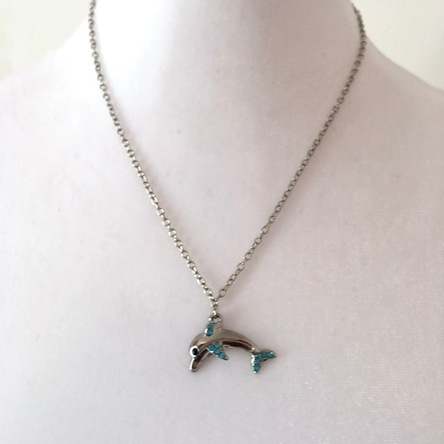 CN24-F49 - Dolphin Charm Necklace