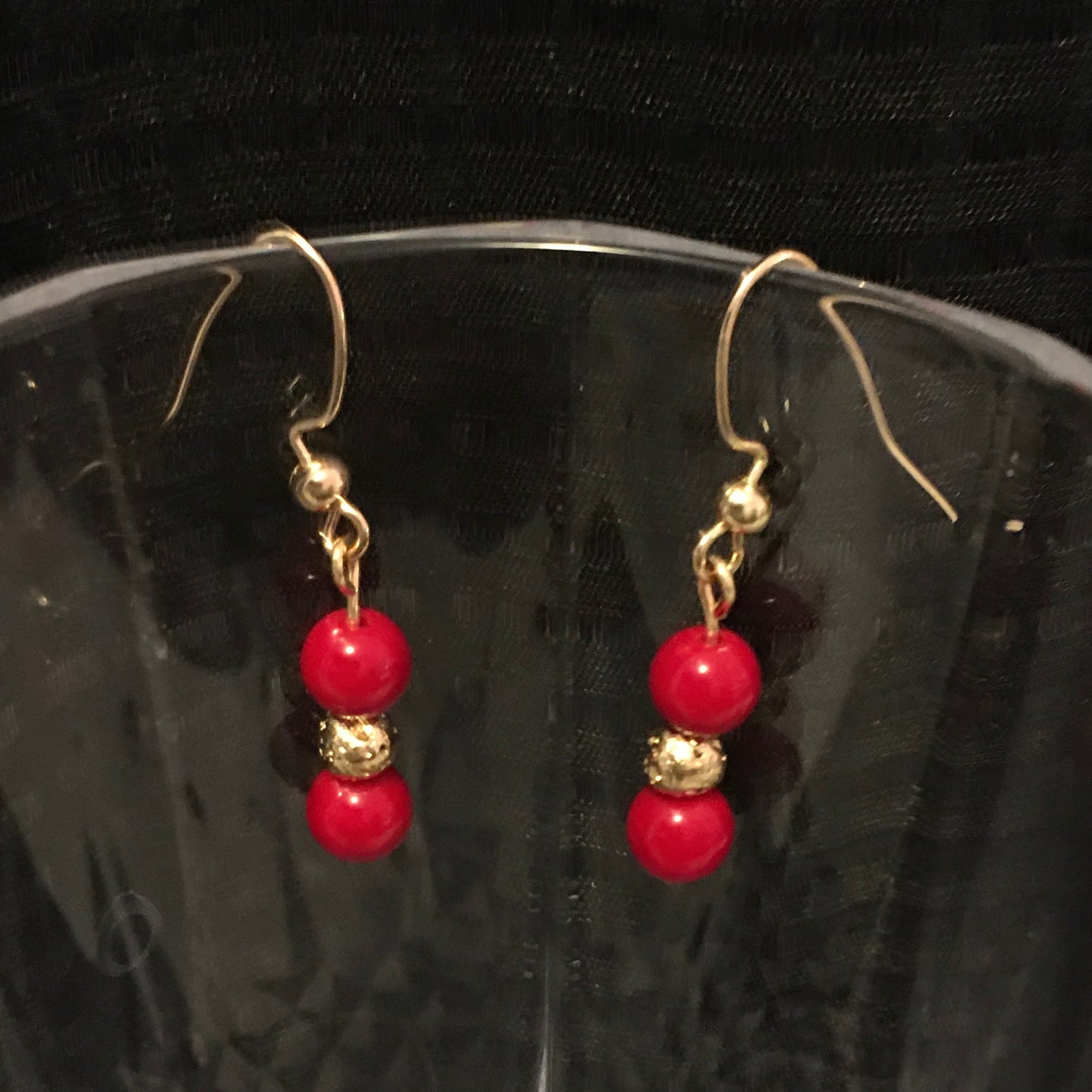 E24-F24 Red and Gold Earrings