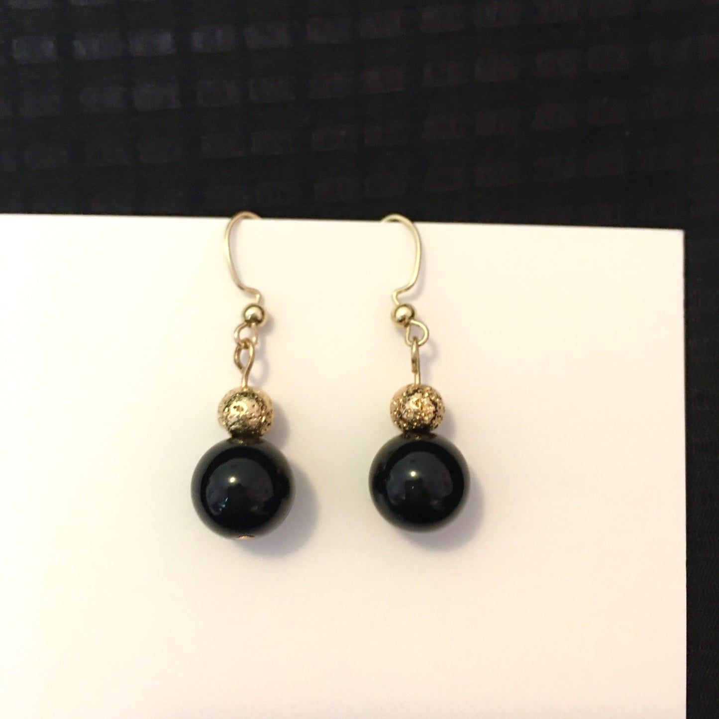E24-F22 Black and Gold Earrings