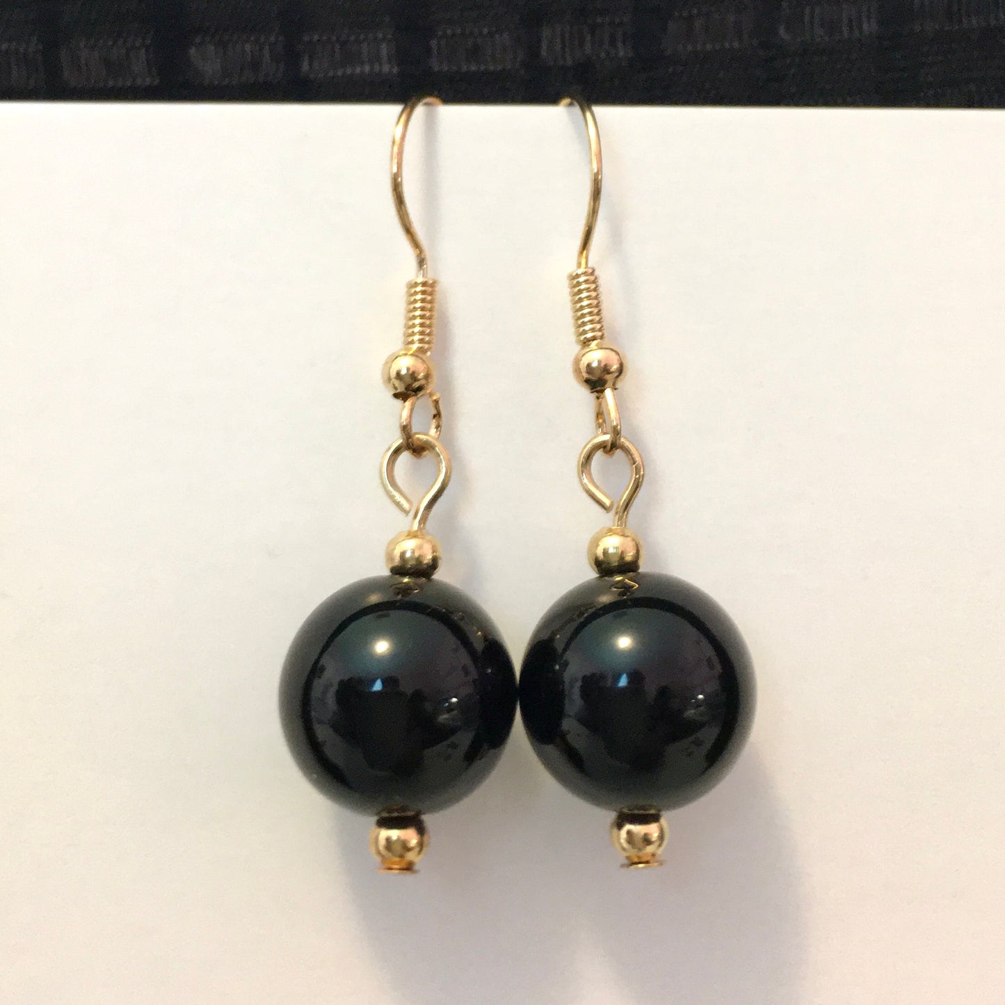 E24-F11 Black and Gold Earrings