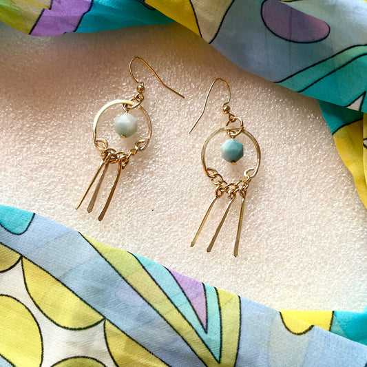 E25 25 Horseshoe shaped gold earring