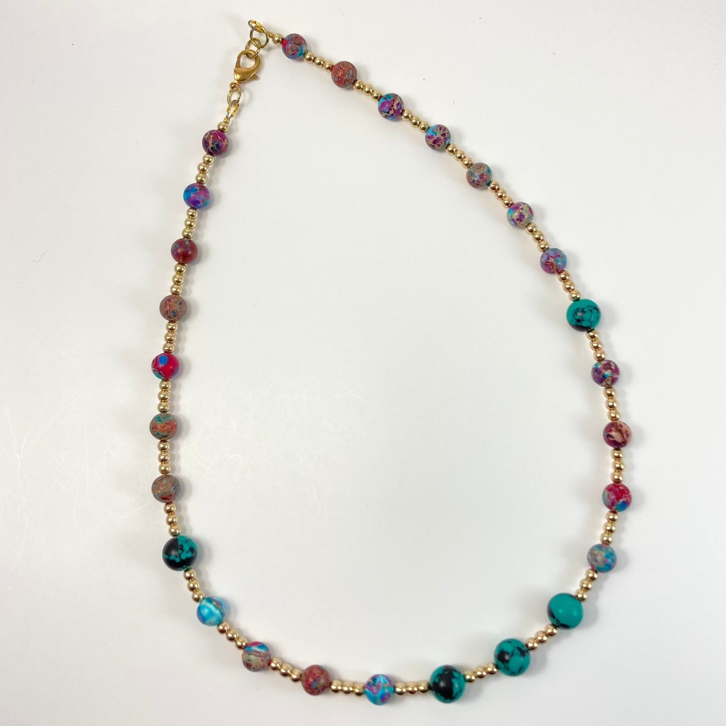 28S - Jasper Bead Necklace & Earring Set