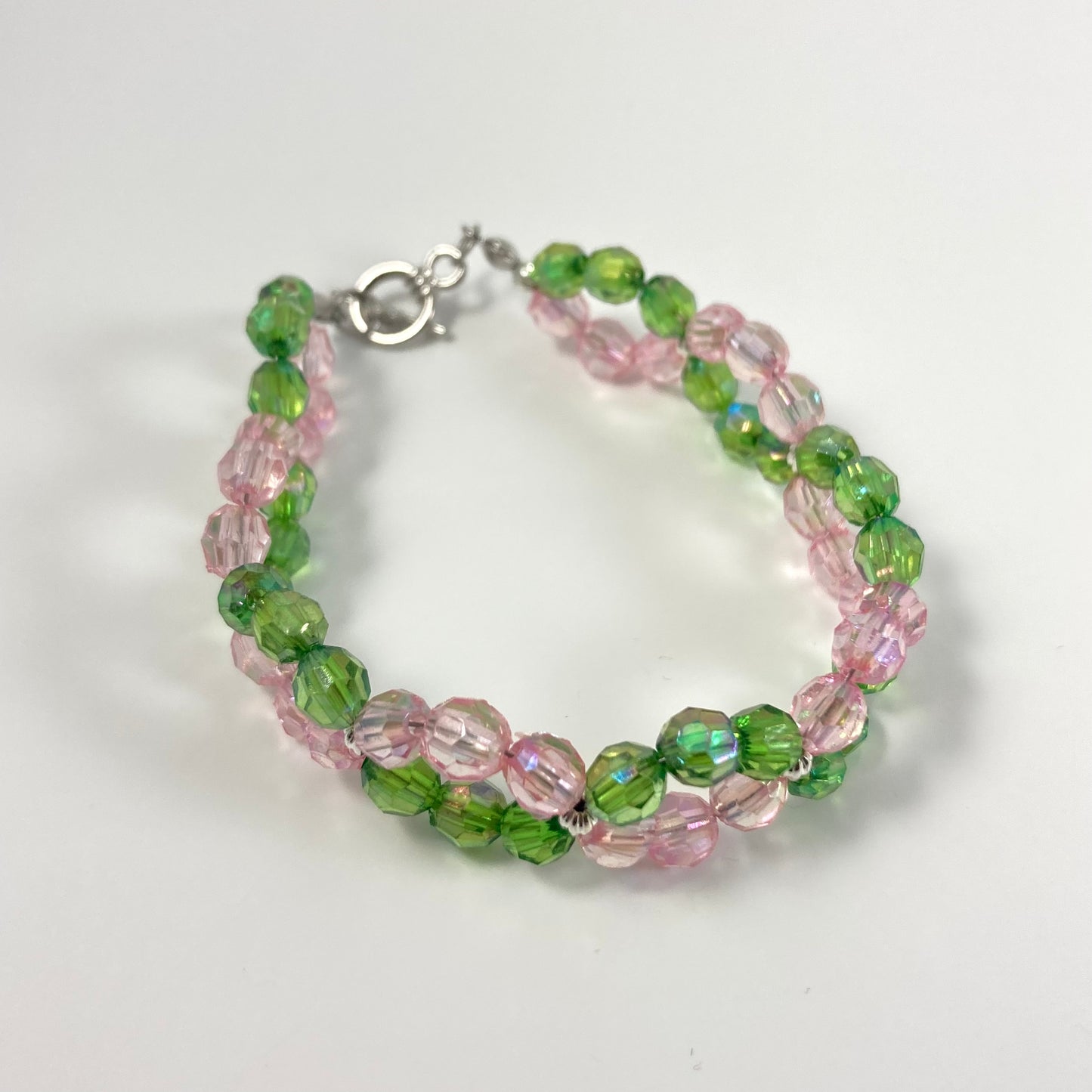S24-PW1 - Pink & Green Twisted Jewelry Set