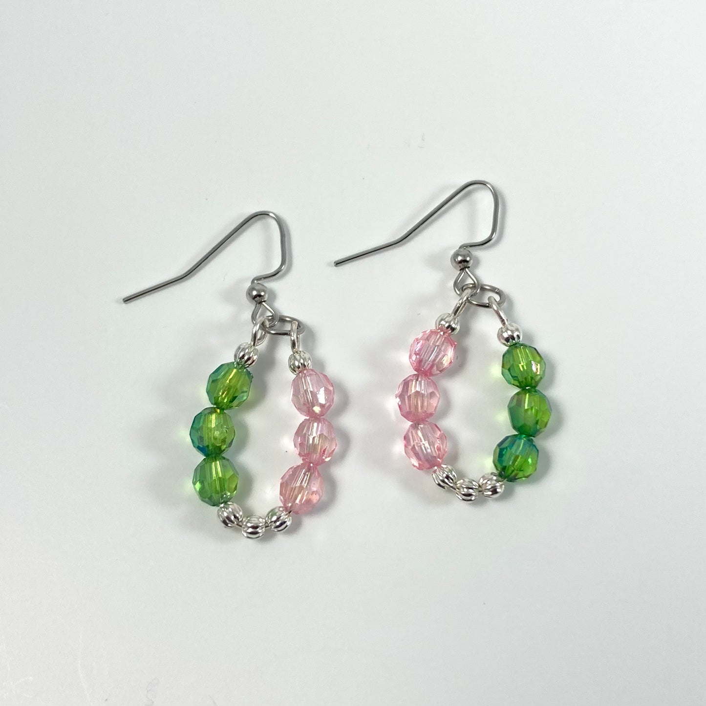 S24-PW1 - Pink & Green Twisted Jewelry Set