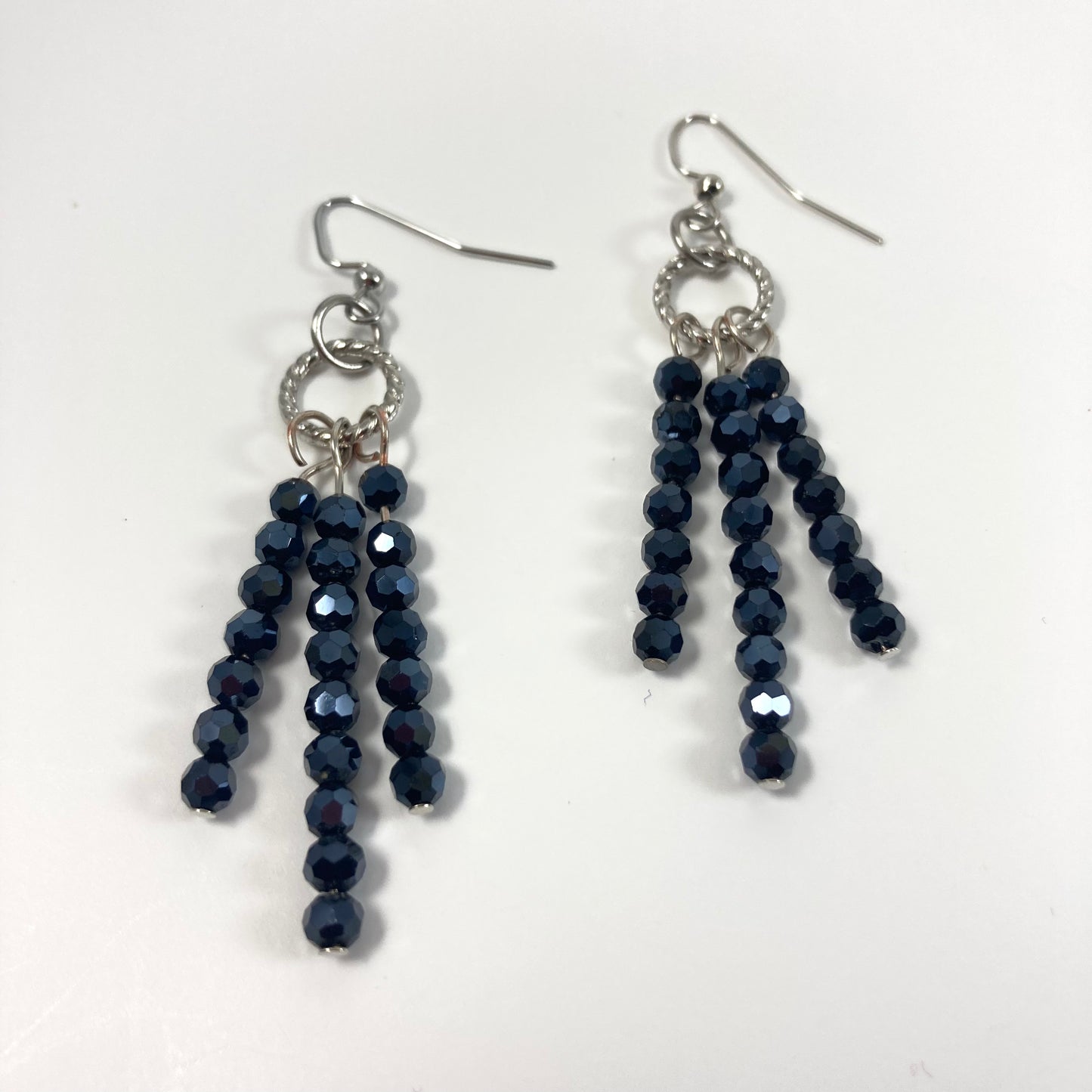 S24-PW3 - Deep Dark Blue Necklace & Earring Set