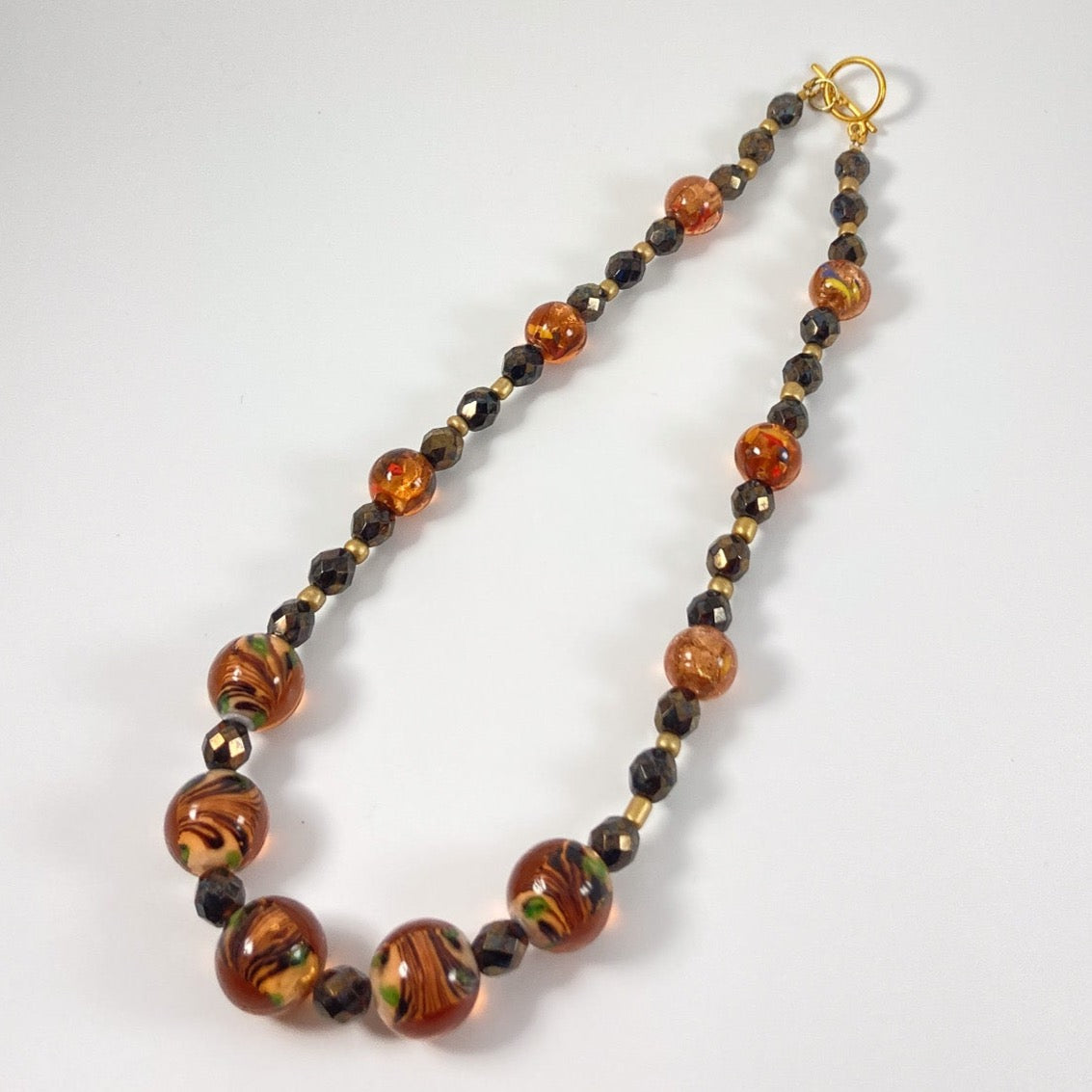 21S - Amberglass Necklace and Earring Set