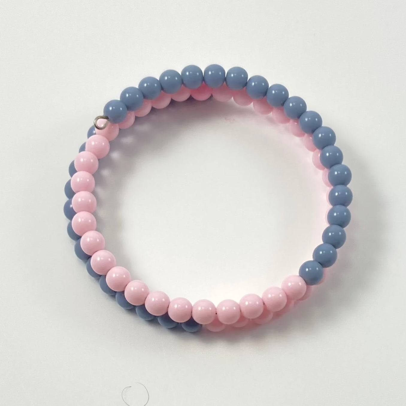 DMB-2 - Light Pink & Blue Double Memory Bracelet