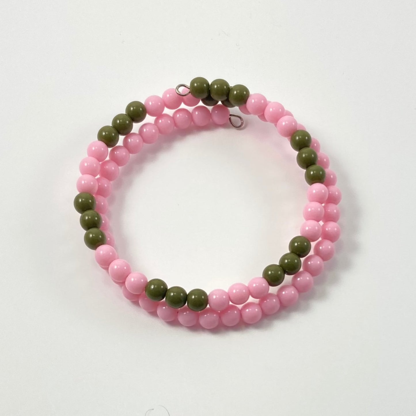 DMB-3 - Double Memory Bracelet - Pink & Green