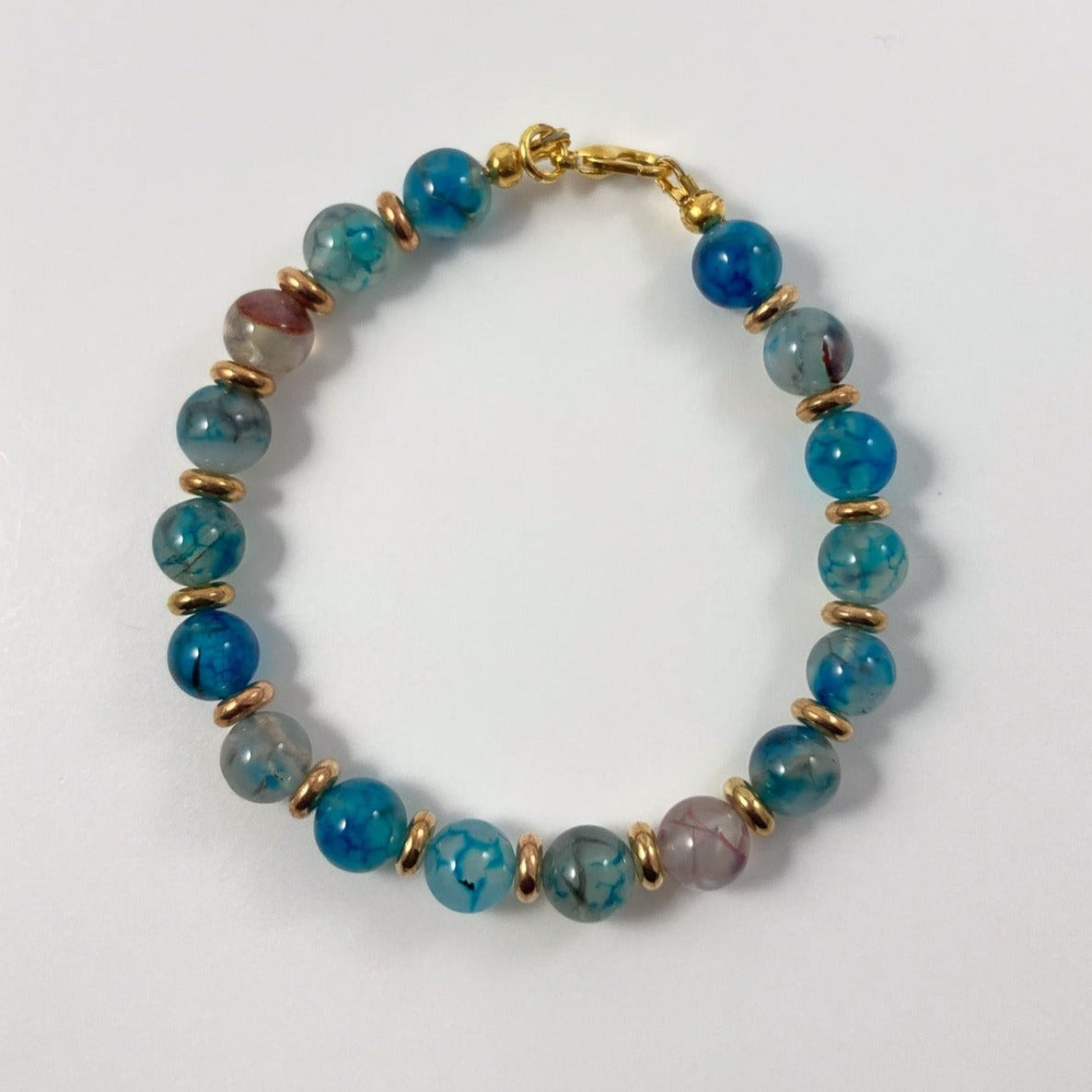 FMAM96 - Blue & Gold Bracelet