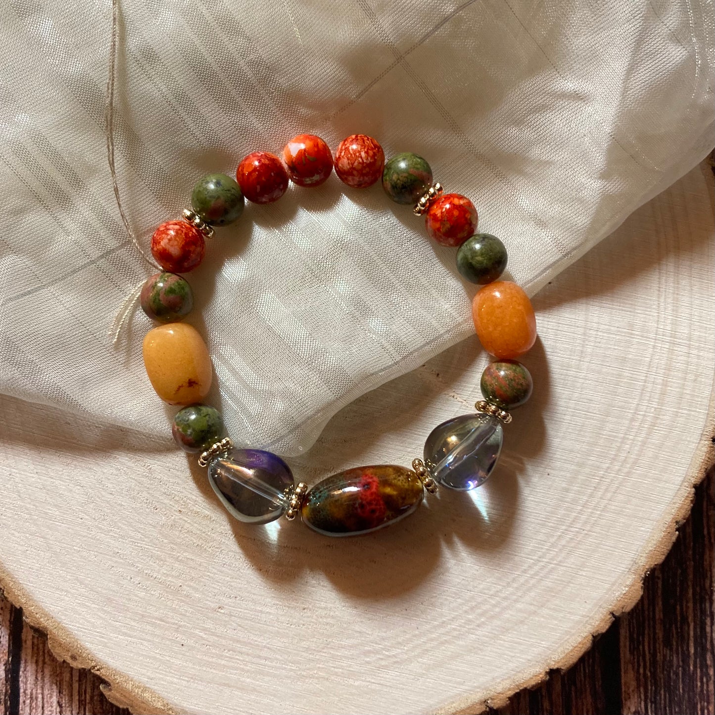 B24-F25 - Stretch Fall Colored Bracelet