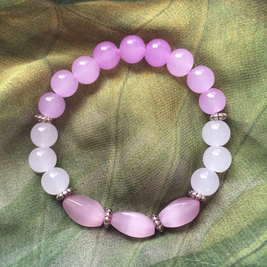 B24-F40 - Violet & Pink Stretch Bracelet