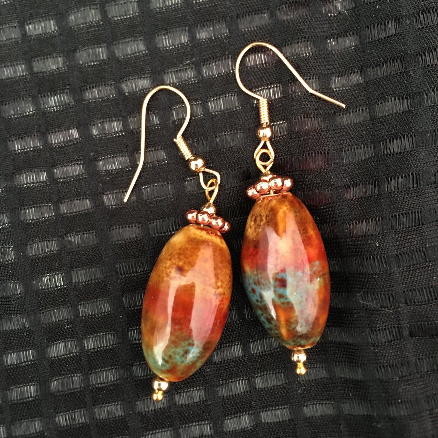 E24-F01 - Fall Colored & Gold Earrings