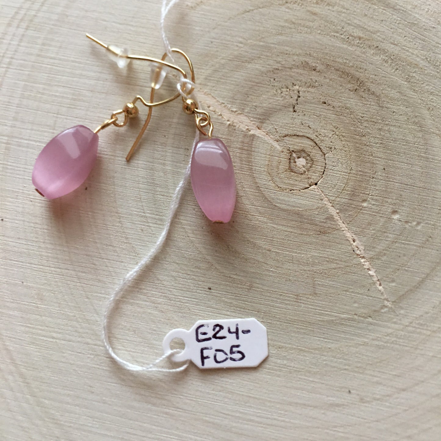 E24-F05 - Pink Stone Earrings