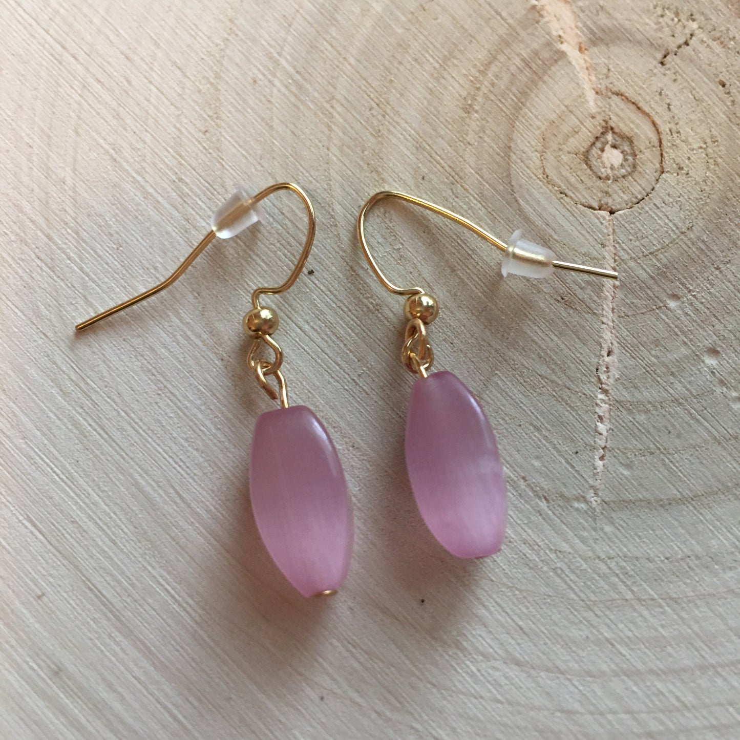 E24-F05 - Pink Stone Earrings