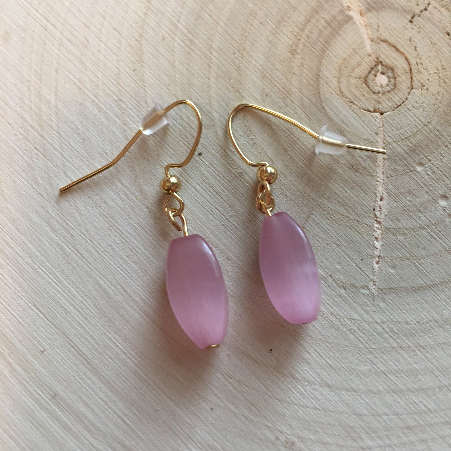 E24-F05 - Pink Stone Earrings