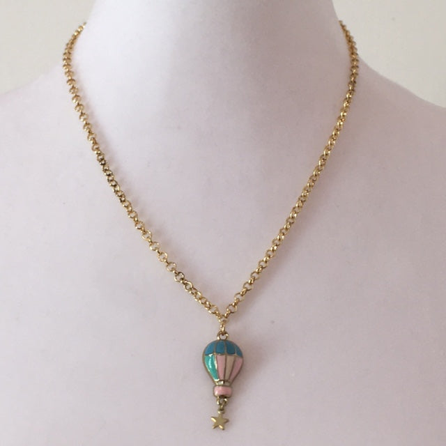 CN24-F52 - Hot Air Balloon Charm Necklace