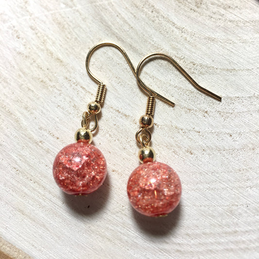 E24-F13 Red & Gold Earrings