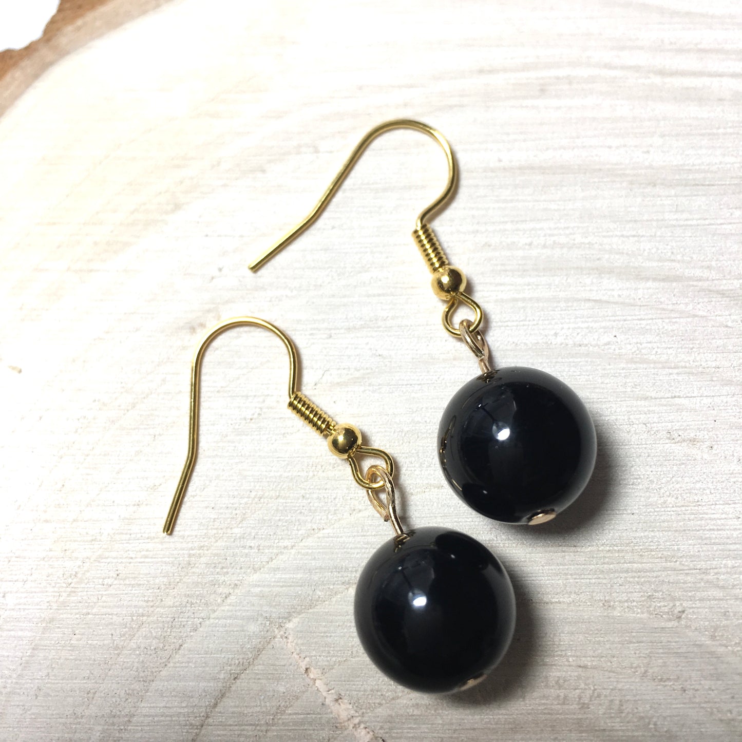 E24-F10 Black Jasper Earrings