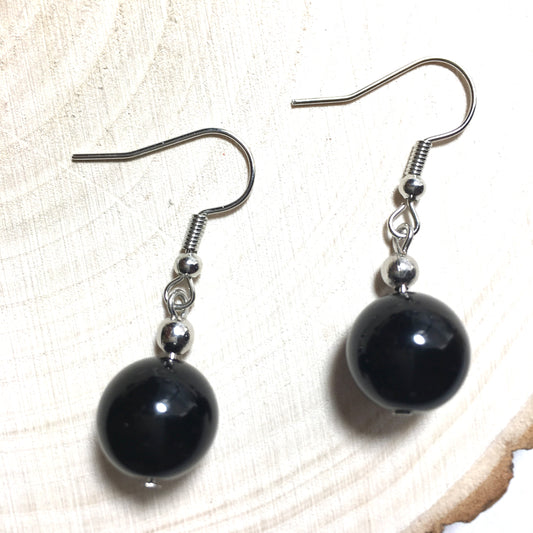 E24-F15 Black Jasper Earrings