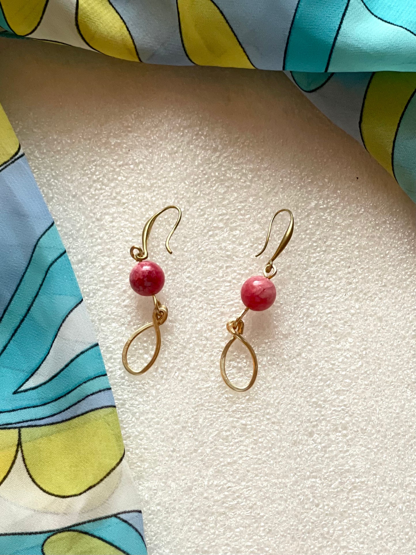 25 E23 Pink Gold Dangle