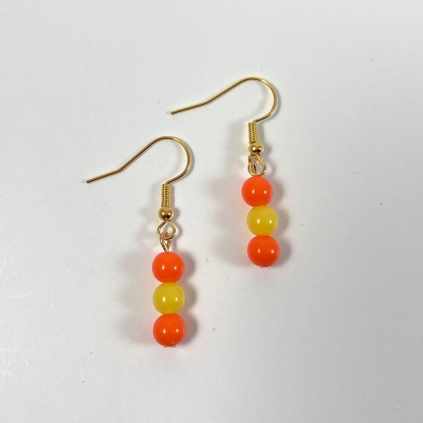 E24-D2 - Orange & Yellow Dangle Earrings